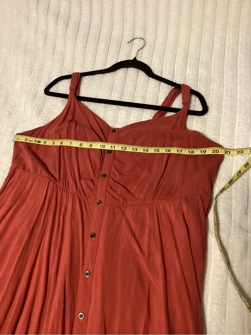 torrid Rust Button-Front Midi Sundress, EUC, size 2 (18/20) - Picture 5 of 7